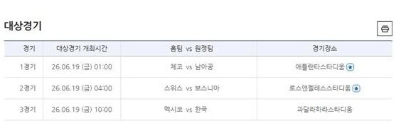 축구토토 스페셜 29회차 대상게임. 한국스포츠레저 제공