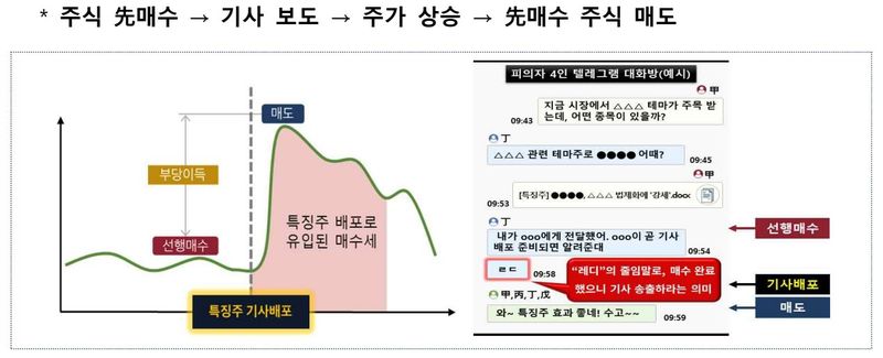 현직 기자 가담 주가조작 세력 사건 개요. 금융감독원 제공