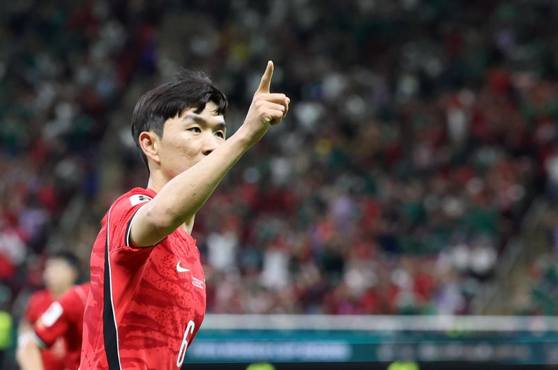 11일(현지 시간) 멕시코 과달라하라 스타디움에서 열린 2026 북중미 월드컵 조별리그 A조 대한민국과 체코의 경기에서 대한민국 황인범이 동점골을 넣고 기뻐하고 있다.뉴시스
