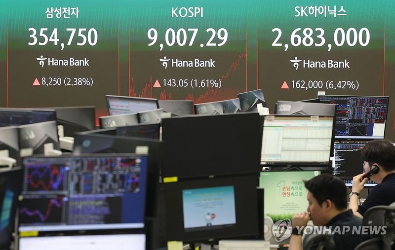 코스피 9000 돌파 (출처=연합뉴스)