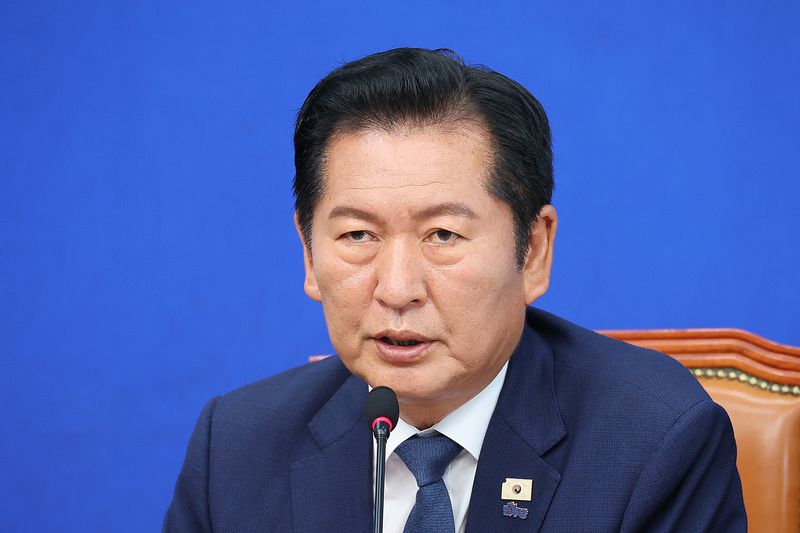 정청래 더불어민주당 대표가 19일 서울 여의도 국회에서 열린 최고위원회의에서 발언하고 있다. 2026.6.19 ⓒ 뉴스1 신웅수 기자