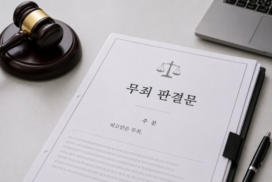 무죄 판결서 관련 챗GPT로 생성한 이미지