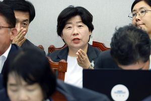 청와대 수석보좌관회의에 참석한 박지영 사법제도비서관.뉴시스