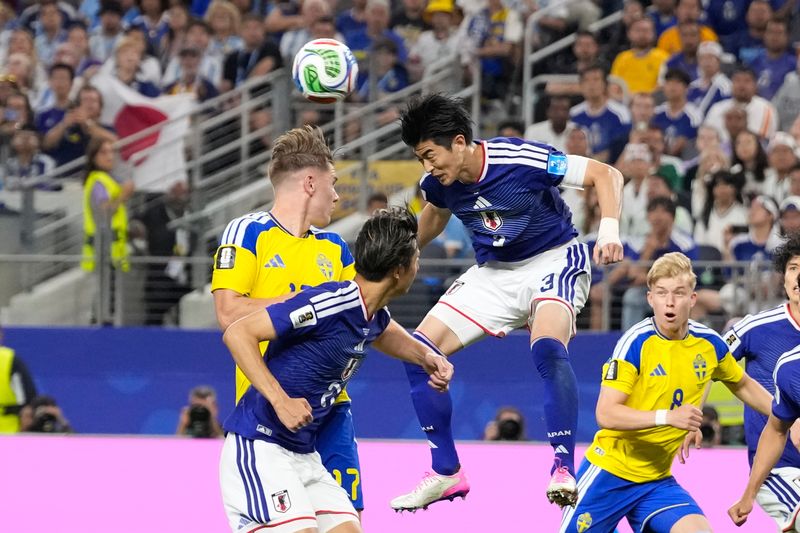 일본 vs 스웨덴 경기 장면.연합뉴스