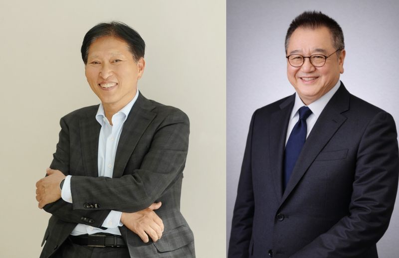 김상범 충무타올 대표(좌),한영돈 한울생약 대표(우)