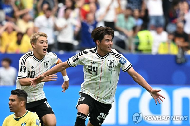 선제골 터트린 일본의 사노 가이슈.연합뉴스