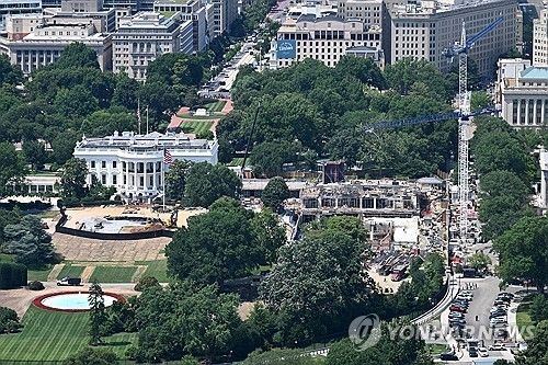 백악관 동관 연회장 공사 현장. 사진=연합뉴스