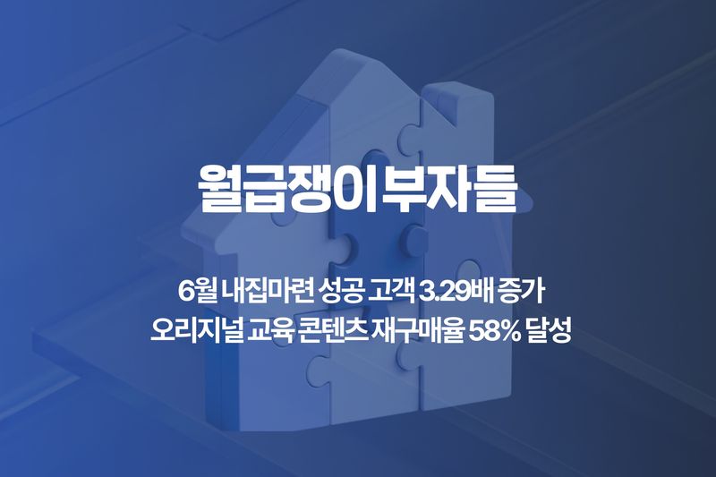 월급쟁이부자들 "6월 내집마련 성공 고객 3.29배 증가"