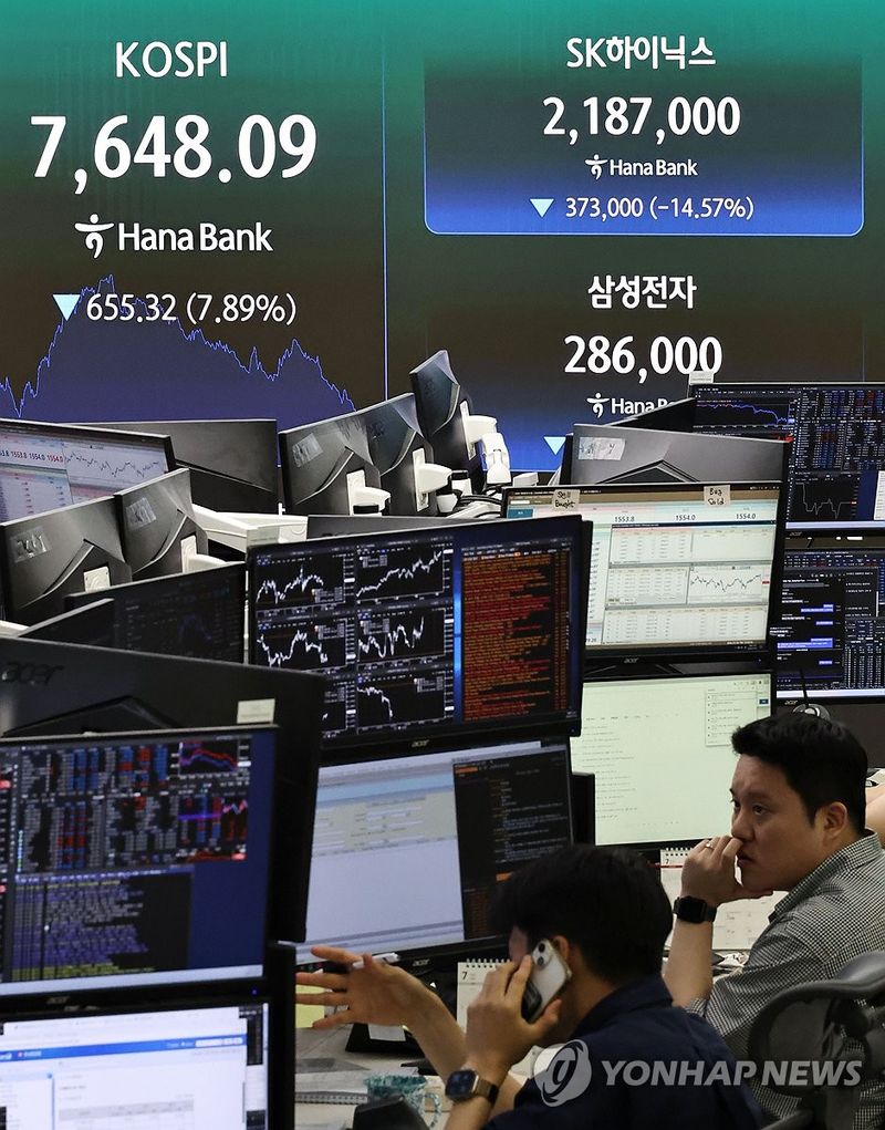 '반도체 추락'에 급락 마감한 코스피 (출처=연합뉴스)