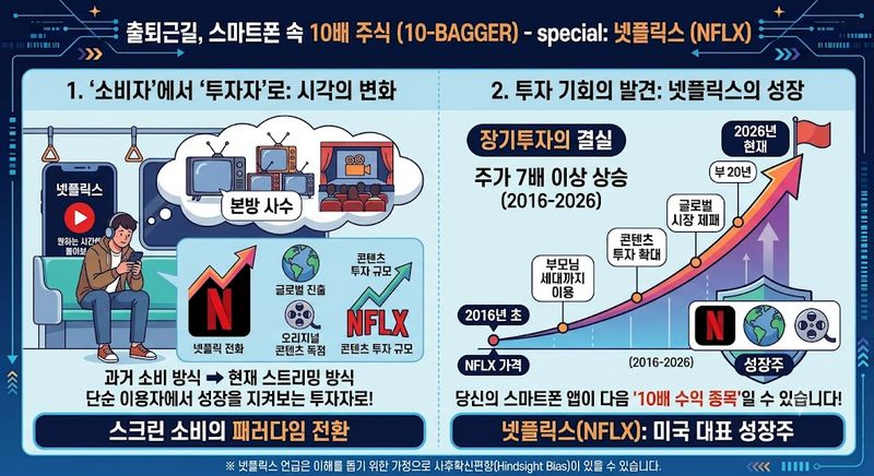 넷플릭스의 성장. 제미나이 생성 이미지