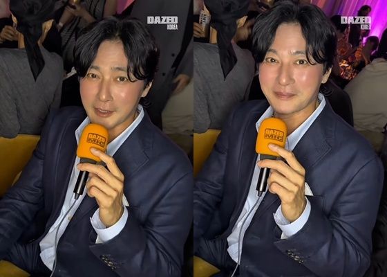 지난달 2일 패션 매거진 데이즈드 코리아가 공개한 주류 브랜드 론칭 행사 영상 속 장동건의 모습. 해당 영상 공개 후 일부 누리꾼들이 성형 의혹을 제기했다. /사진=뉴스1(데이즈드 코리아 인스타그램)