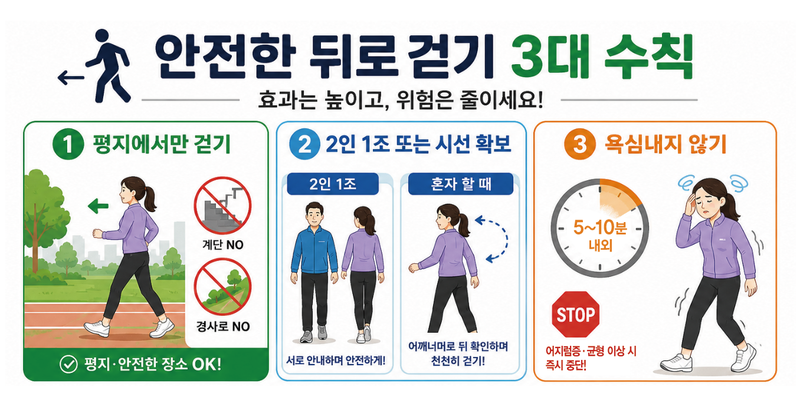 숏폼 타고 '뒤로 걷기' 대유행..효과 보려다 낙상위험도