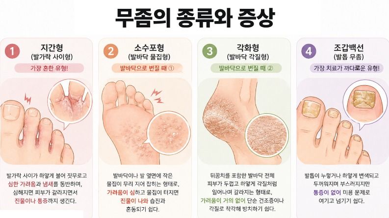무좀의 종류와 증상. /사진=챗GPT