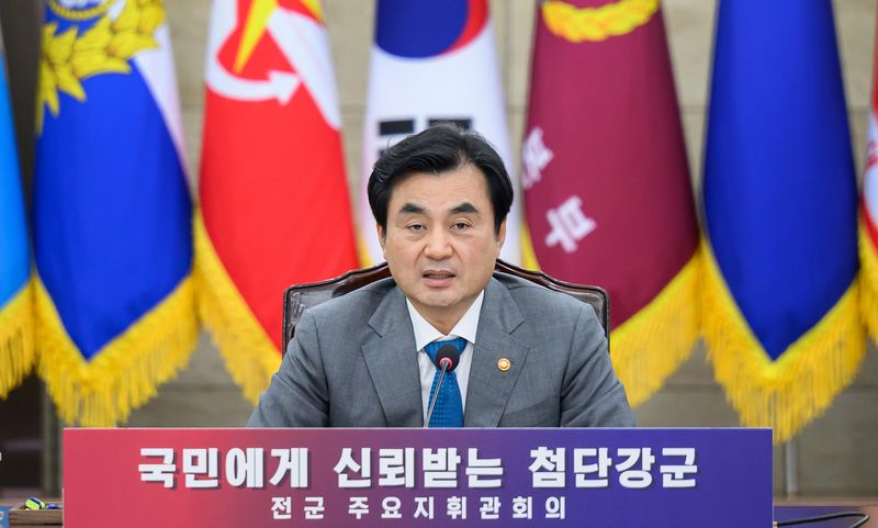 [서울=뉴시스] 안규백 국방부 장관이 1일 서울 용산구 국방부에서 열린 2026년 전반기 전군주요지휘관회의에서 발언하고 있다. (사진=국방부 제공) 2026.07.01. photo@newsis.com *재판매 및 DB 금지