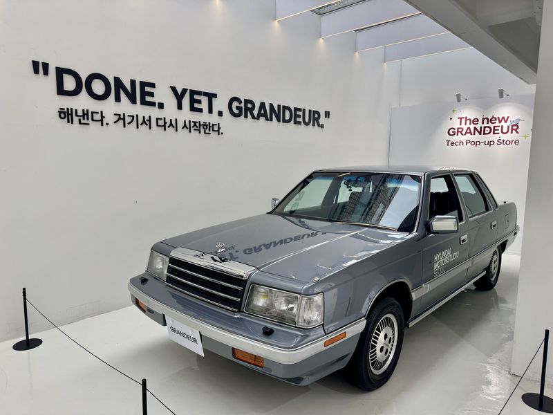 더 뉴 그랜저 테크 팝업 스토어 현장. 사진=김동찬 기자.