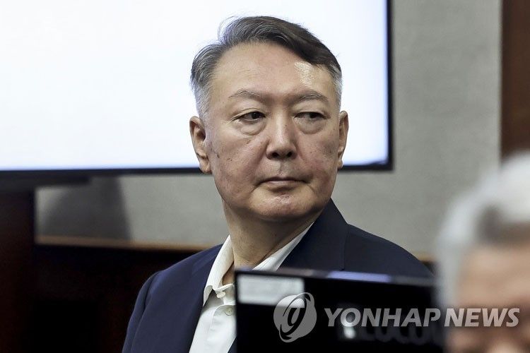 법정 출석한 윤석열 전 대통령 (출처=연합뉴스)