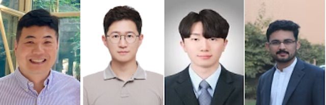[서울=뉴시스] (왼쪽부터) 경희대 최석원 신소재공학과 교수, 최동휘 기계공학부 교수, 조수민 박사, 소반 알리 샤(Soban Ali Shah) 연구원. (사진=경희대 제공) 2026.07.09. photo@newsis.com *재판매 및 DB 금지