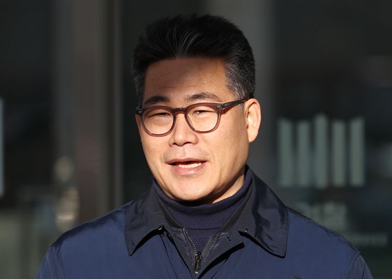서울동부지검에 파견돼 3개월간 '세관 마약수사 은폐 의혹'을 수사한 백해룡 경정이 14일 오전 서울 송파구 동부지검에서 파견 종료 입장을 밝히고 있다. 2026.1.14 ⓒ 뉴스1 구윤성 기자 /사진=뉴스1