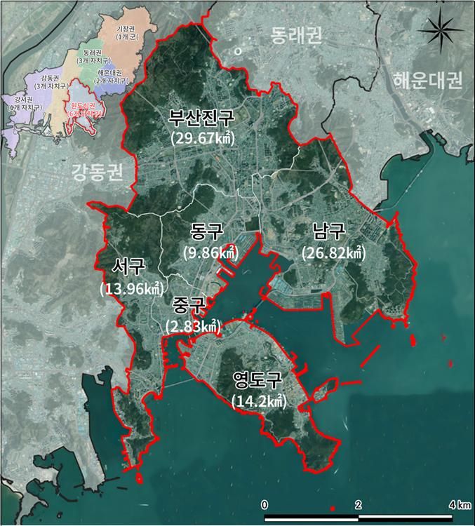 [부산=뉴시스] 부산 생활권계획(원도심권) 위치도. (사진=부산시 제공) 2026.07.13. photo@newsis.com *재판매 및 DB 금지