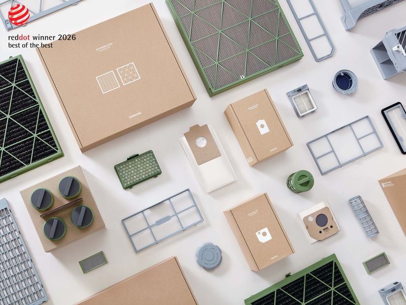 [서울=뉴시스] 레드닷 디자인 어워드 2026(Red Dot Design Award 2026) 디자인 콘셉트 부문에서 최고상인 '베스트 오브 더 베스트'를 수상한 삼성전자의 '가전 소모품 선행 콘셉트 디자인(Samsung Home Appliances Accessories)'. (사진=삼성전자 제공) 2026.07.14. photo@newsis.com *재판매 및 DB 금지