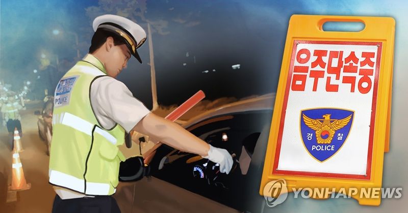 음주측정 경찰관 매달고 도주하다 '쾅'…50대 법정구속