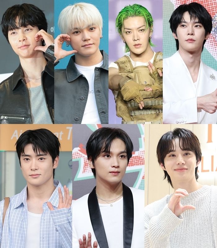 NCT 127 쟈니, 태용, 유타, 도영(상단 왼쪽부터), 재현, 해찬, 정우(하단 왼쪽부터) ⓒ 뉴스1