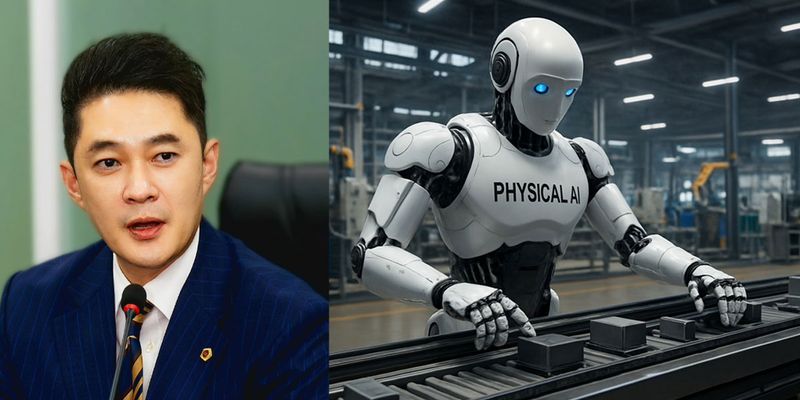 전석훈 경기도의원과 피지컬AI 이지미. 전 의원 제공