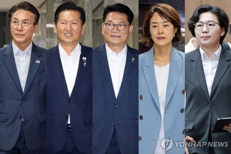 5인의 더불어민주당 당권주자 (출처=연합뉴스)