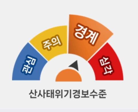 산림청, 경북 산사태 위기경보 '경계'로 상향