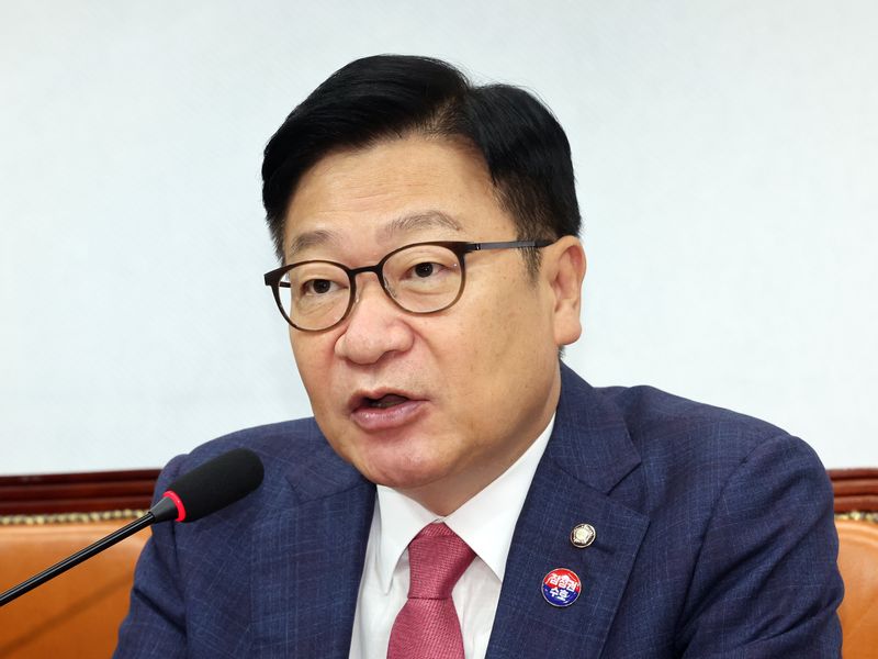 정점식 국민의힘 원내대표가 20일 오전 서울 여의도 국회세어 열린 최고위원회의에서 모두발언을 하고 있다. 2026.7.20 ⓒ 뉴스1 황기선 기자