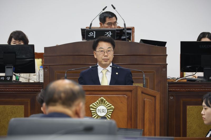 [산청=뉴시스] 산청군의회 서봉석 의원 5분 자유발언 (사진=산청군의회 제공) 2026. 07. 20. photo@newsis.com *재판매 및 DB 금지