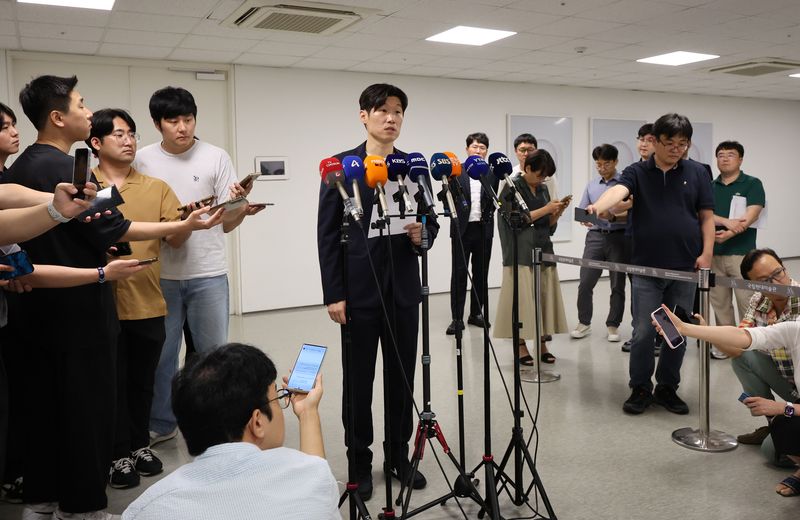 박지성 K-축구혁신위원회 공동위원장이 20일 오후 서울시 종로구 국립현대미술관 사무동에서 열린 K-축구 혁신위원회 3차 회의를 마친 뒤 브리핑을 하고 있다. 2026.7.20 ⓒ 뉴스1 박지혜 기자