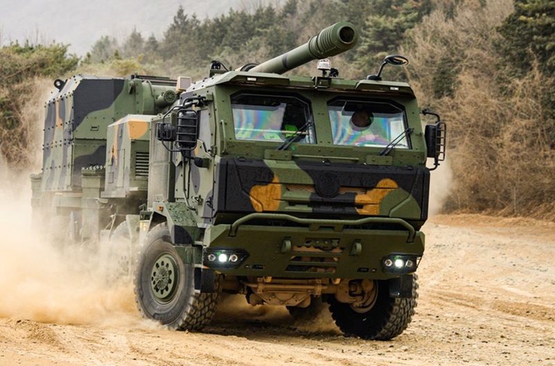 [서울=뉴시스] 한화에어로스페이스가 미국 육군의 기동형 전술포 사업에 제안한 'K9MH' 자주포 모습. (사진=한화디펜스USA 제공) 2026.04.01 photo@newsis.com *재판매 및 DB 금지