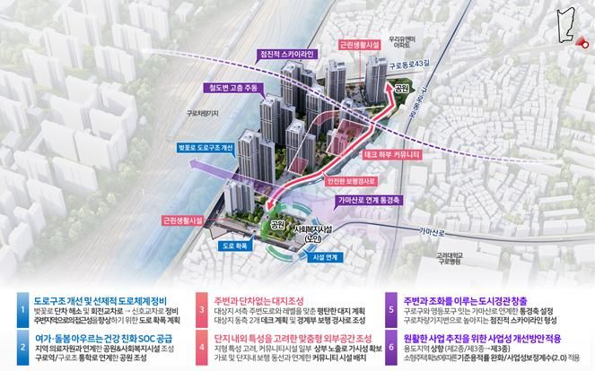 구로동 일대 계획원칙. 서울시 제공