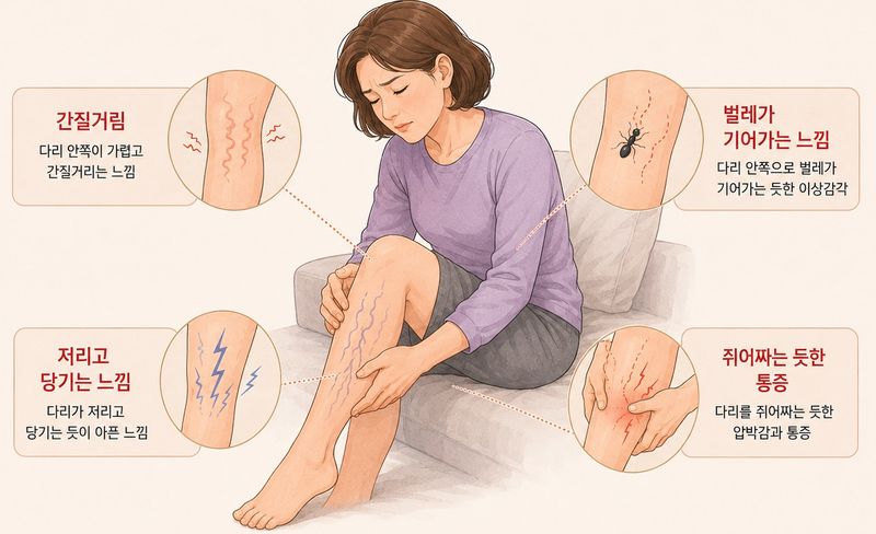하지불안증후군 환자가 흔히 호소하는 증상. /사진=챗GPT