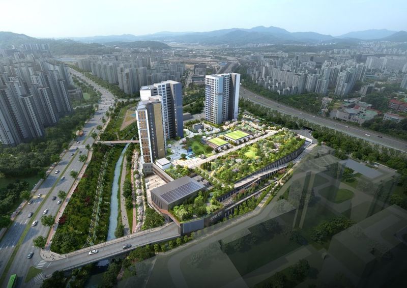 [서울=뉴시스] 장지차고지 입체화사업 조감도.