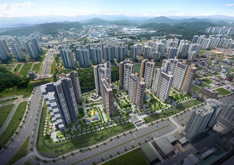 [서울=뉴시스] 오산 세교 우미린 포레아시티 조감도.
