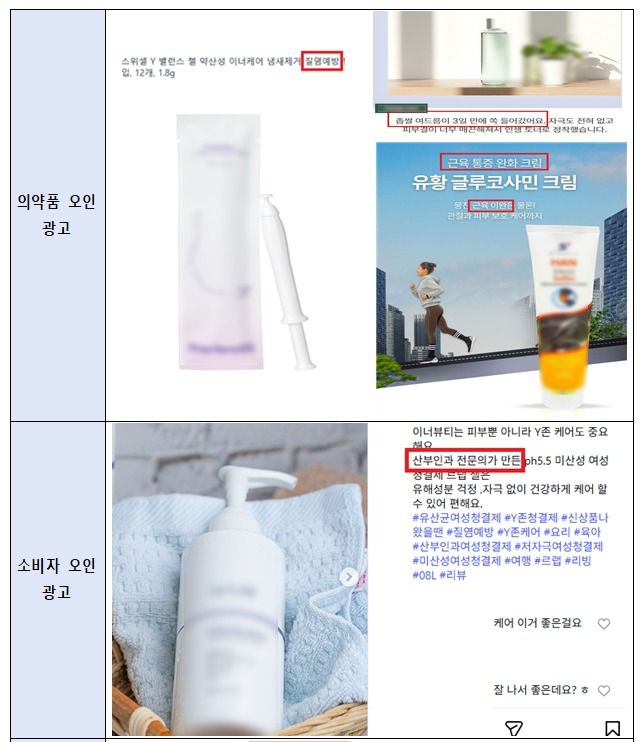 주요 적발 사례.(식품의약품안전처 제공)