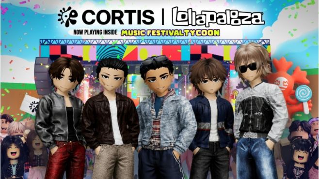 신인류 그룹 '코르티스(CORTIS)'는 지난 8월1일(현지시간) 미국 '롤라팔루자 시카고' 무대에 오르는 것을 계기로 글로벌 메타버스 플랫폼 로블록스(Roblox)와 손잡고 게임 내 가상 축제인 '뮤직 페스티벌 타이쿤'의 첫 공식 협업 아티스트로 발탁됐다. /사진=라이브네이션
