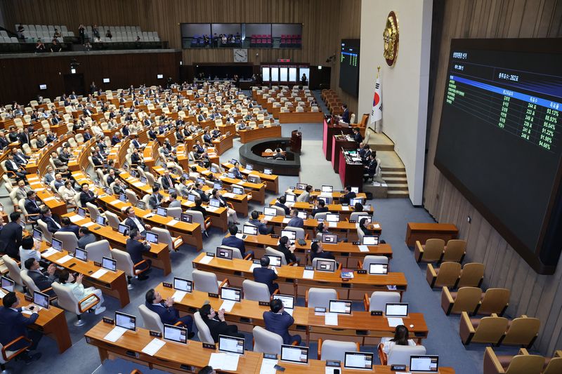 조정식 국회의장이 23일 서울 여의도 국회에서 열린 제437회국회(임시회) 제2차 본회의에서 상임위원장 당선을 선포하고 있다. 2026.7.23 ⓒ 뉴스1 신웅수 기자
