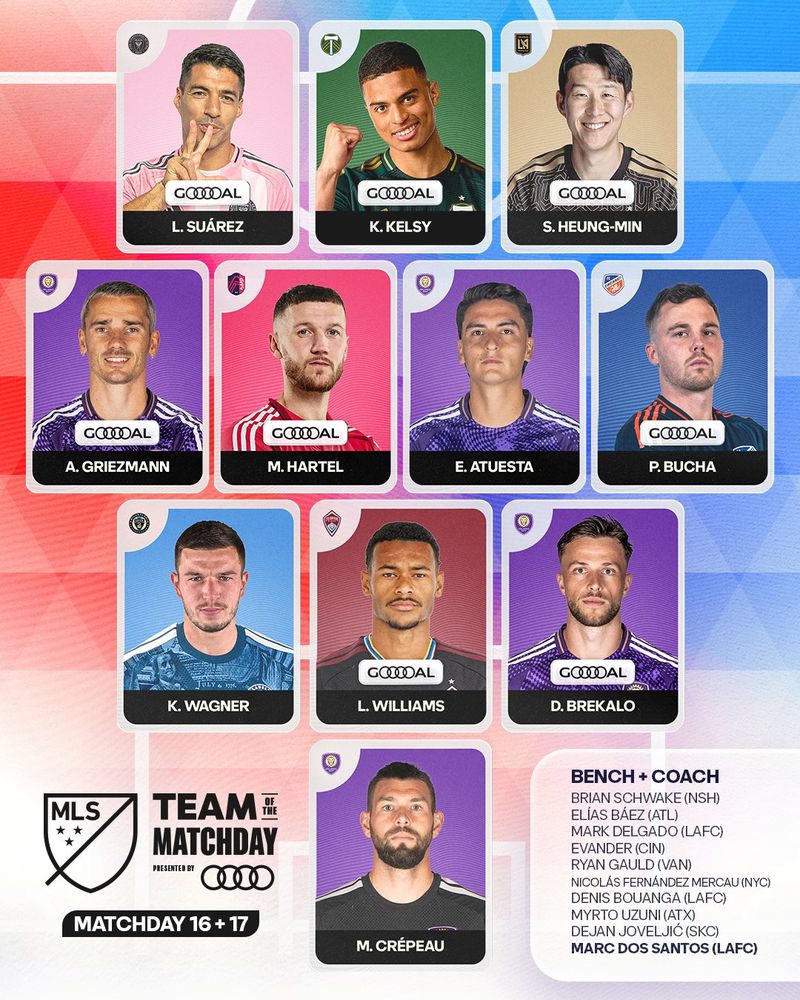 [서울=뉴시스] 미국 프로축구 메이저리그사커(MLS) 로스앤젤레스FC 손흥민, 2026 MLS 16·17라운드 팀 오브 더 매치(베스트11) 선정. (사진=MLS SNS 캡처) 2026.07.24. photo@newsis.com *재판매 및 DB 금지