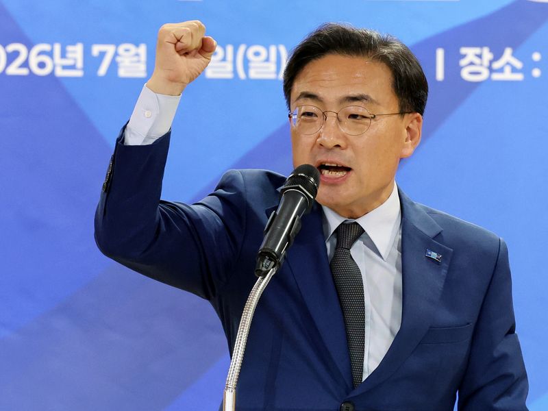 신장식 조국혁신당 대표 후보가 19일 오후 서울 여의도 국회 의원회관에서 열린 '당대표 및 최고위원 후보자 수도권·강원 경청 간담회'에서 정견발표를 하고 있다. 2026.7.19 ⓒ 뉴스1 황기선 기자