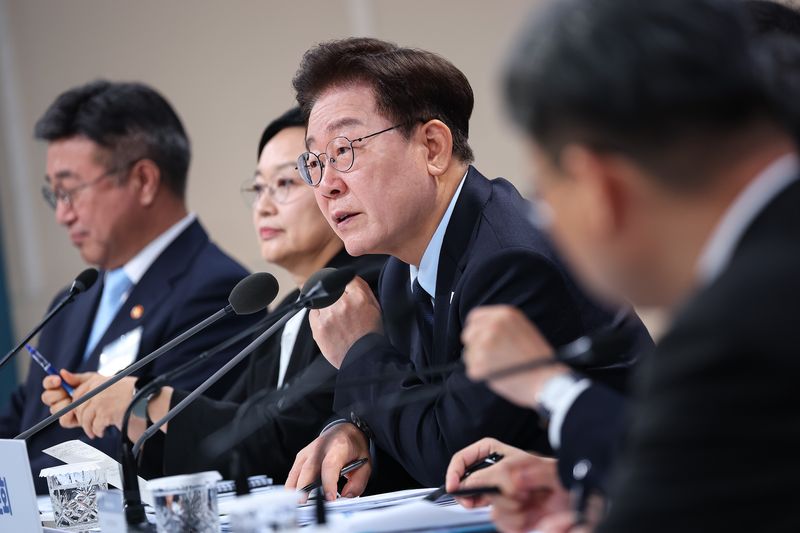 이재명 대통령이 23일 서울 여의도 KBS 별관에서 열린 부동산정책 국민 대토론회에서 발언하고 있다. 2026.7.23 ⓒ 뉴스1 허경 기자