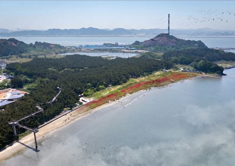 [서천=뉴시스] 충남 서천군 장항읍 일대 갯벌에 추진되는 블루카본 생태복원사업 조감도. (사진=서천군 제공) 2026.07.27. photo@newsis.com *재판매 및 DB 금지