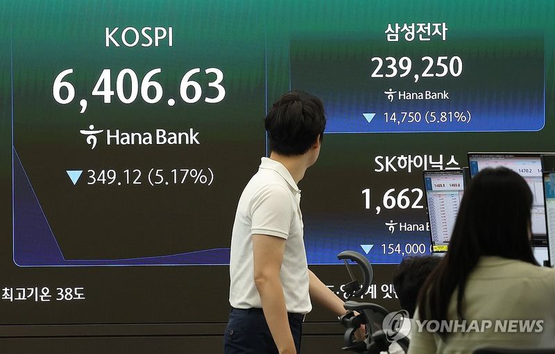 삼전닉스 하락에 코스피도 급락 (출처=연합뉴스)