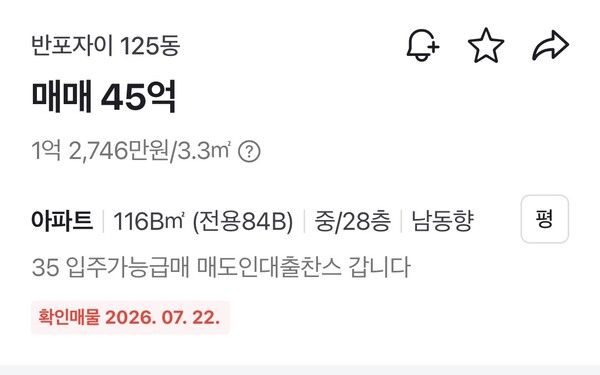 '집주인 대출' 내용이 있는 부동산 매물./사진=뉴시스