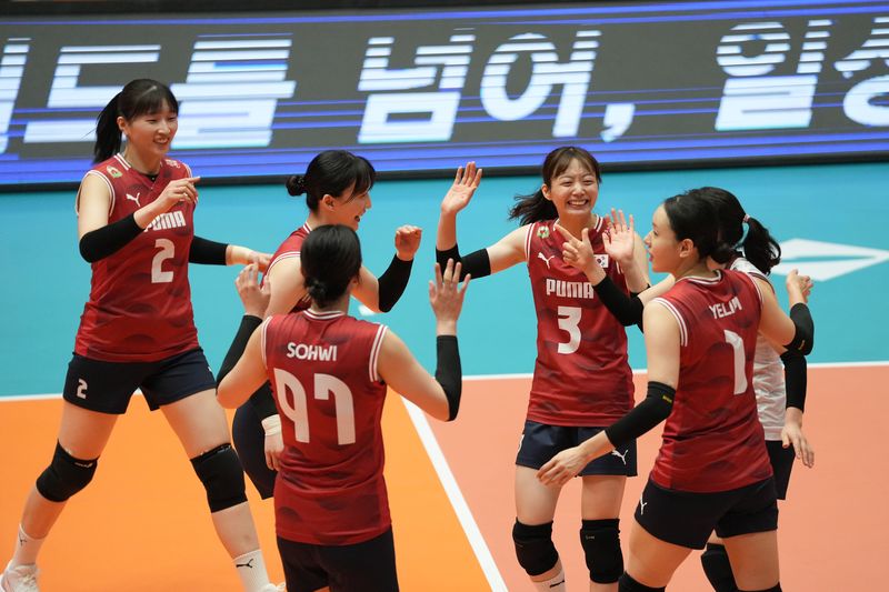[서울=뉴시스]여자배구, 인도네시아와 평가전 3연승. (사진=대한배구협회 제공)