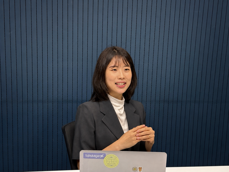 손해인 업스테이지 교육 부문 대표가 29일 서울 강남구 스파크플러스에서 본지와 인터뷰하고 있다. 사진=주원규 기자