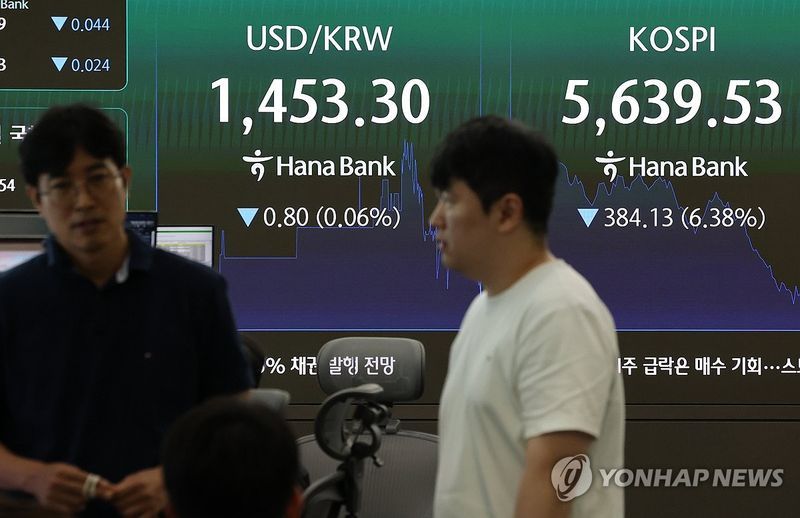 한국 증시가 연일 급락하며 코스피 6000선이 무너졌다./사진=연합뉴스