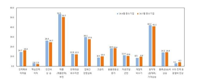 중소기업 경영상 애로사항.